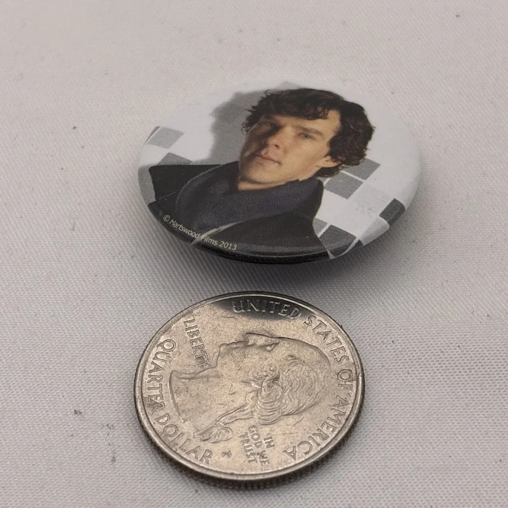Sherlock Holmes Benedict Cumberbatch Detective Television Show Button Pin